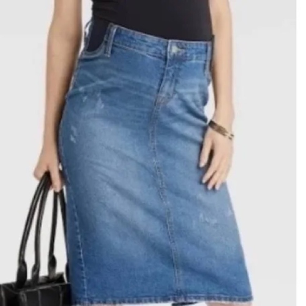Isabel Ingrid & Isabel Maternity Jean Midi Skirt
